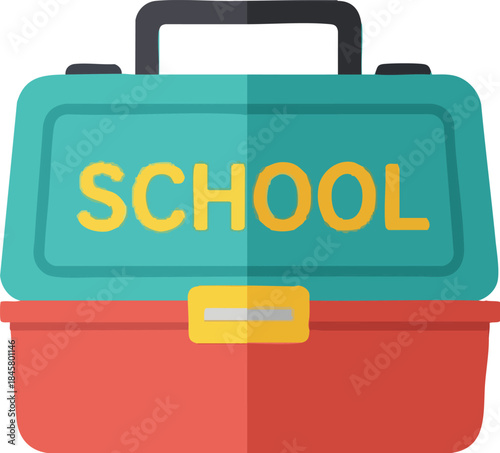 School Days Fun Lunchbox Illustration for Education and Learning Designs