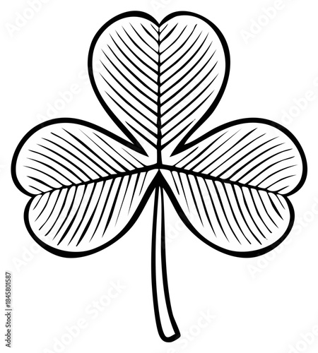 Classic Shamrock Symbol of Luck and Irish Heritage Stylized Illustration