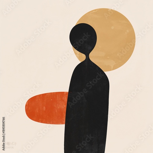 Modern Abstract Figurative Art with Emphasis on Silence and Space