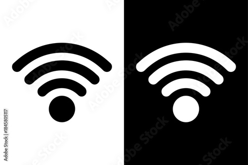 Internet Connection WiFi Symbol Silhouette Vector Illustration