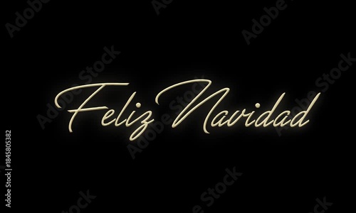 Feliz Navidad on a transparent background,  Handwritten Animated Text in gold Color, lettering for banner, social media feed wallpaper stories sale	
