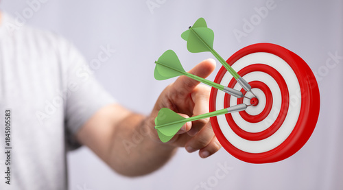 Image of a hand throwing da...