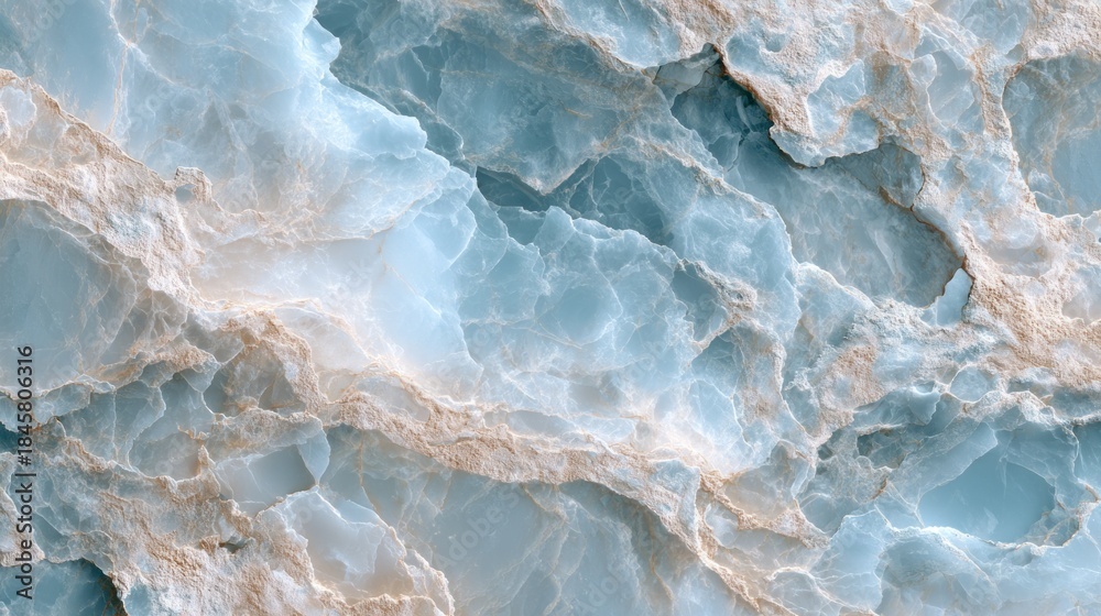 Fototapeta premium Blue marble minimalist background subtle beige tones elegant luxury texture