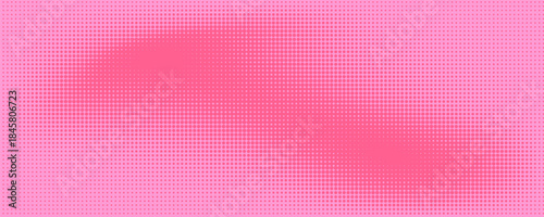 Bright pink magenta pop art background with halftone in retro comic style, vector illustration