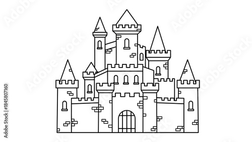 Majestic Castle Illustration A Timeless Symbol of Fantasy and Heritage