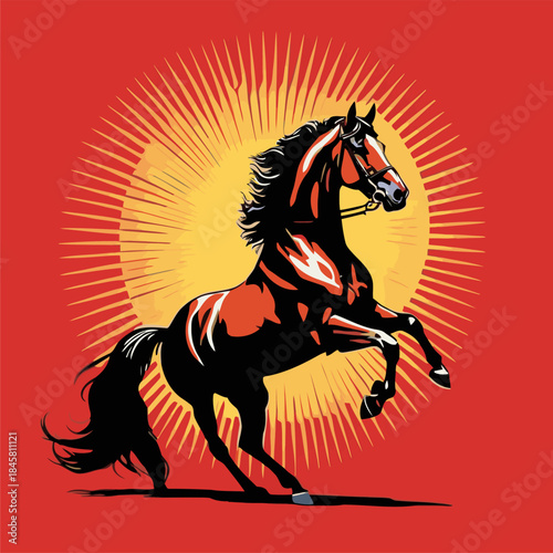 nice horse vector image
