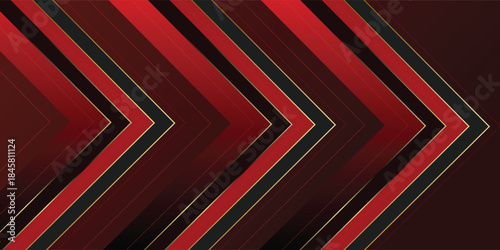 Abstract red neon arrow light glow background. Futuristic cyber laser line motion banner for casino. Dynamic techno perspective beam 3d graphic design.