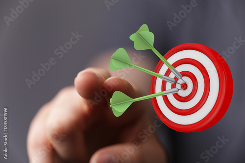 Image of hand pointing at a...