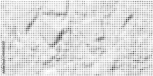 Subtle halftone texture overlay monochrome abstract seamless polka dot horizontal geometric pattern vector background, smooth dots spraying and halftone dot black and white texture overlay grunge art.