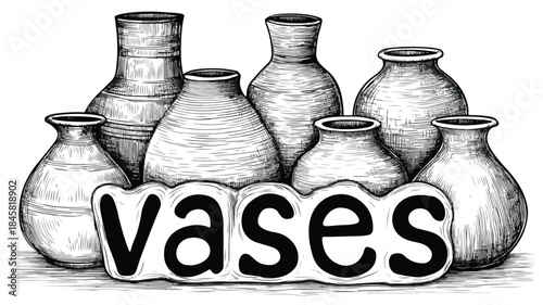 Elegant Collection of Vases with 'Vases' Decoration - Interior Design Inspiration