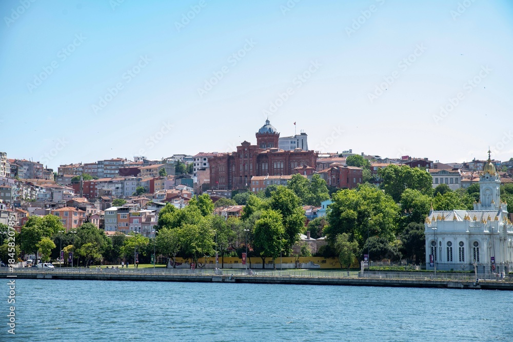 Obraz premium Private Fener Greek Secondary and High School, formerly known as Fener Greek boys' high school, is one of the symbols of Istanbul in Türkiye 10.05.2025