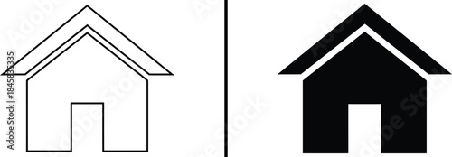 House Icon. Home, Real Estate, Homepage, Residential, and Building Vector