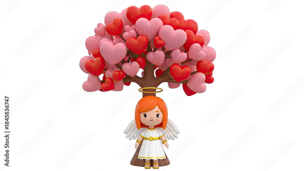 Fototapeta premium Angelic heart tree