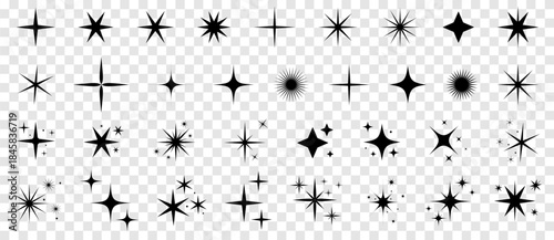 Set of star sparkles