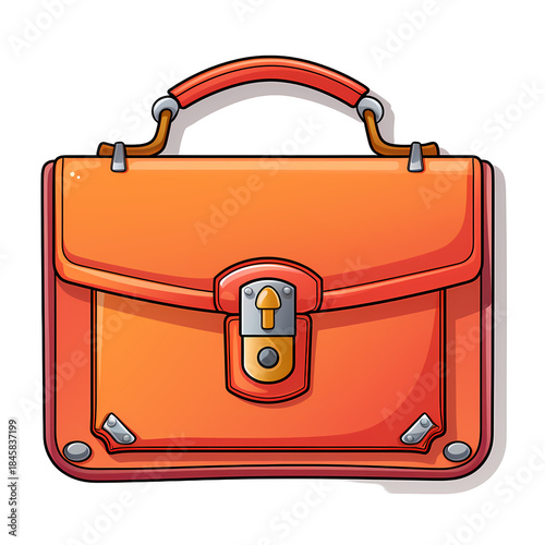 Elegant sticker template featuring unisex handbag