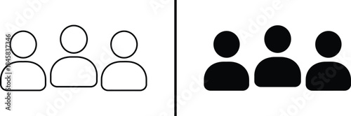 User Group Icon. Team, Audience, Community, and Three People Symbol Vector
