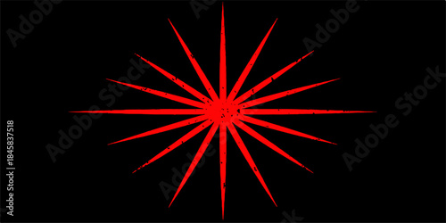 A bright red and yellow starburst vector explosion with motion and sparkle against a black night backgroundA bright red and yellow starburst vector explosion with motion and sparkle against a black ni