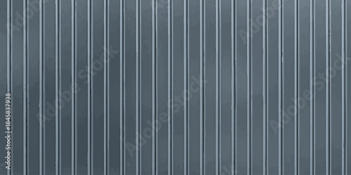 Abstract blue and gray metal background with a seamless corrugated steel texture and striped industrial surface pattern