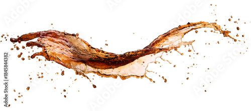 Cola splash isolated 