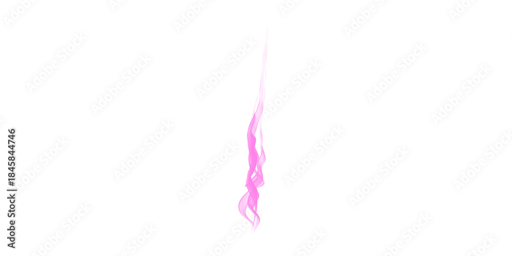 Obraz premium Vibrant pink ethereal smoke fluid flow on black Abstract delicate light movement digital art mystical visual effect glow