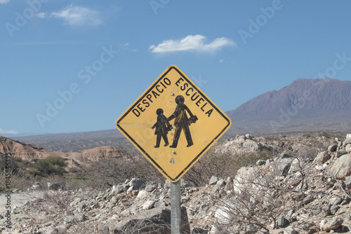 road sign in the mountains