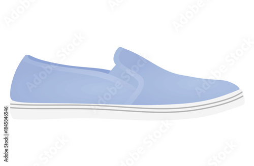 Blue loafer shoes. vector illustration