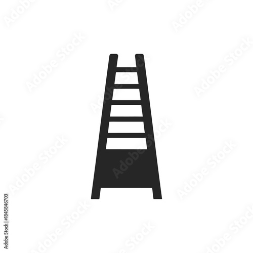 Minimal ladder icon flat construction safety equipment design, vector