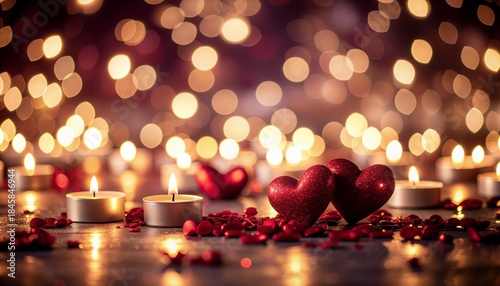 Candlelight Heart Background – Warm & Intimate for Couples’ Content

