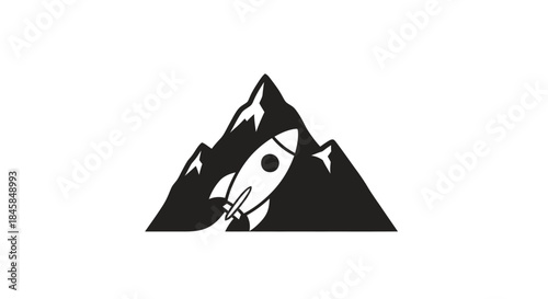 Rocket Launching from Mountain Peak: A Symbol of Ambition and Innovation.
