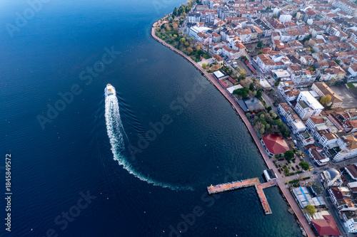 Fototapeta Naklejka Na Ścianę i Meble -  Karamursel, Kocaeli, Turkey. Karamursel is a town and district located in the province of Kocaeli. Aerial shot with drone.