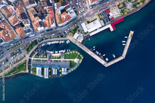 Fototapeta Naklejka Na Ścianę i Meble -  Karamursel, Kocaeli, Turkey. Karamursel is a town and district located in the province of Kocaeli. Aerial shot with drone.