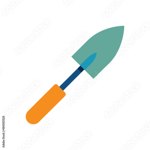 Construction digging shovel symbol clean minimal graphic vector illustration