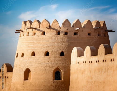 ancient al jahili fort in al ain abu dhabi uae close up