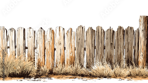 Detailed Drawing of Wooden Fence Structure for Creative Projects