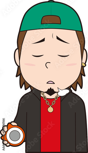 パチンコでがっかりする若い男性