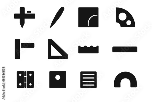Vector pad indicator notch ridge scribe panel workshop guide icon icons bar