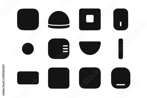 Smart notch line mount slab icon home vector base sensor wall slim