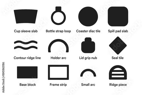 Icon travel vector frame contour arc ridge drink strap line small accessories