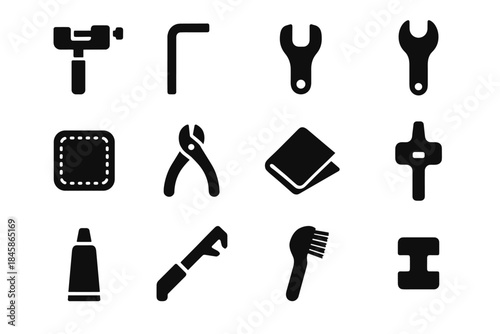 Tile tools brake tip key cap tube vector hanger bike icon icons