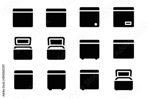 Edge freezer bar foot icon slab mini wall base icons disc arc