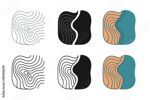 Abstract Edge Interface. Abstract interface between conducting edge and insulating core represented as two tones merging through