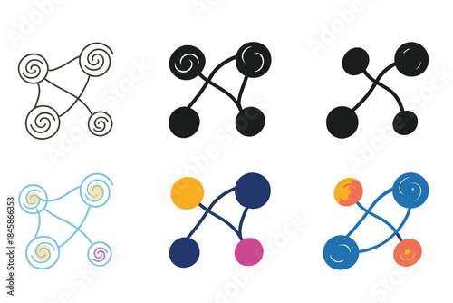 Cosmic Web Connections. Galaxy nodes connected by thin web strands curving through cosmic void, symbolic of hidden structure and