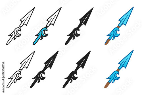 Swordfish Design Evolution. Swordfish Ocean Spear, harmonious ocean motif uniting velocity, balance, and cutting precision, first