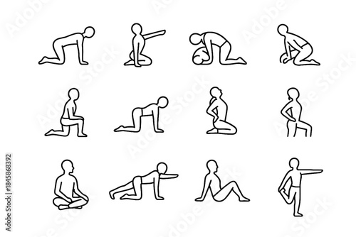 Icon drill cue mobility glute rotation glide flexion spine vector all lumbar