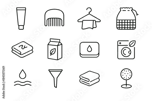 Refill stand laundry carton icon icons symbol vector washer delicates towel eco
