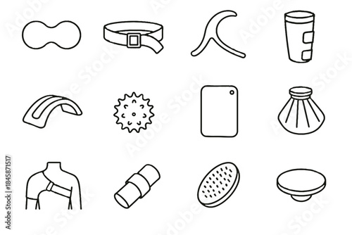 Wrap calf fitness roller pad vector mat band icons icon adjustable recovery