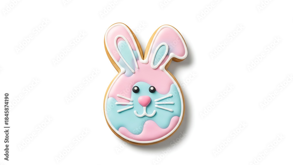 Fototapeta premium Colorful Easter Bunny Cookie Decoration