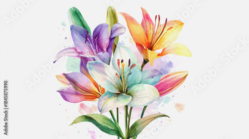 Elegant wedding invitation card background vector. Minimal hand painted Lilac botanical flowers texture template background. Design for wedding, vip cover, poster, rsvp moderncard.Valentine's Day