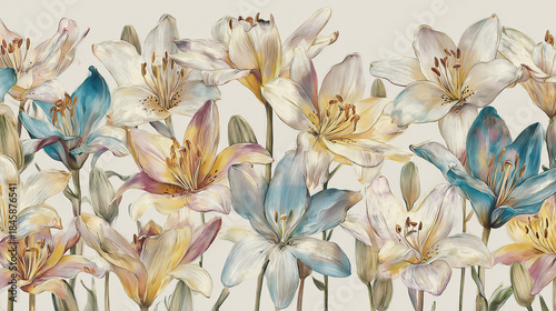 Elegant wedding invitation card background vector. Minimal hand painted Lilac botanical flowers texture template background. Design for wedding, vip cover, poster, rsvp moderncard.Valentine's Day