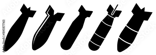Air bomb icon set